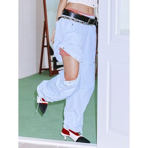 Two-way Airy Nylon Pants [Blue]