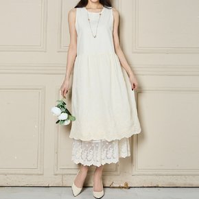 순면 광목 레이스 원피스 빅사이즈 여자 잠옷 홈웨어 집에서입는 편안한
