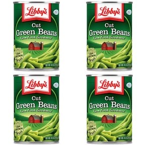 리비스 자른 그린 빈스 콩 Libbys Canned Cut Green Beans 411g 4개