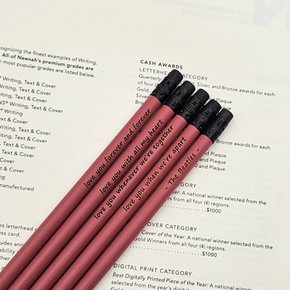 [러스트레드] Rust Red 5P 나미브 메시지각인 원목연필