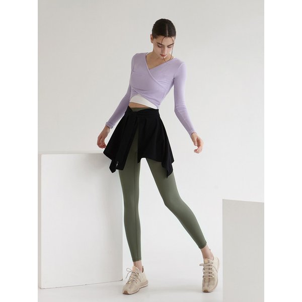 여성 요가복 DEVI-B0048-블랙 필라테스 페페 플레어 힙커버