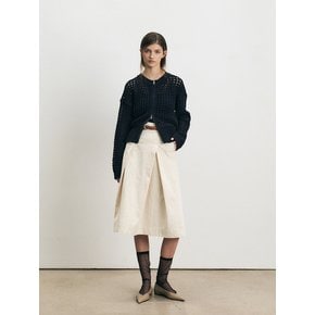 TFS TUCKED A-LINE SKIRT_2COLORS