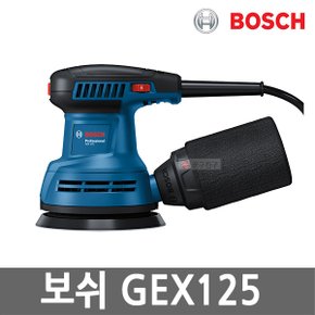 GEX125 유선 원형 샌더 290W 8홀 125mm 6단 속도조절 샌딩기 집진백 포함