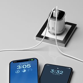 쁘띠차저 35W GaN PD3.0 PPS 2포트 초고속 듀얼 미니 멀티충전기 C타입