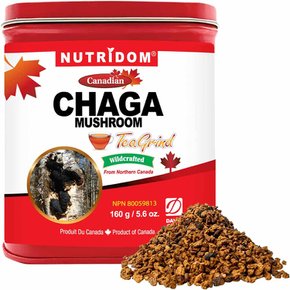 뉴트리덤 캐나다산 와일드크래프티드 차가 버섯 차 분쇄형 페블 타입 160g