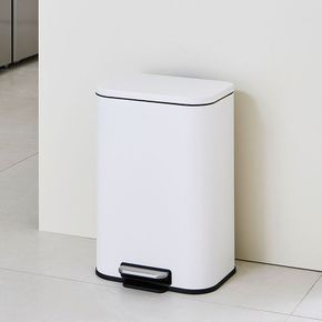 디럭스 스텐 페달 휴지통 20L 화이트[35712358]