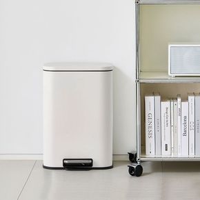디럭스 스텐 페달 휴지통 20L 화이트[35712358]