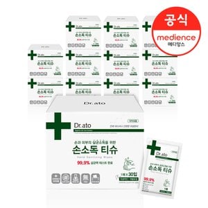 닥터아토 [신제품]  손소독티슈 개별포장 휴대용(1매입x30매) 12개