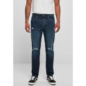 4025195 Urban Classics Straight leg jeans - darkblue destroyed washed