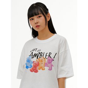 Hey Ambler! Over fit T-Shirts AS1123 (White)