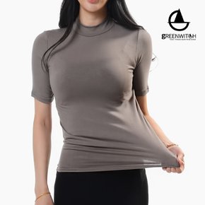 쫀쫀한 텐셀 베이직 반팔 폴라티 필라테스 요가복