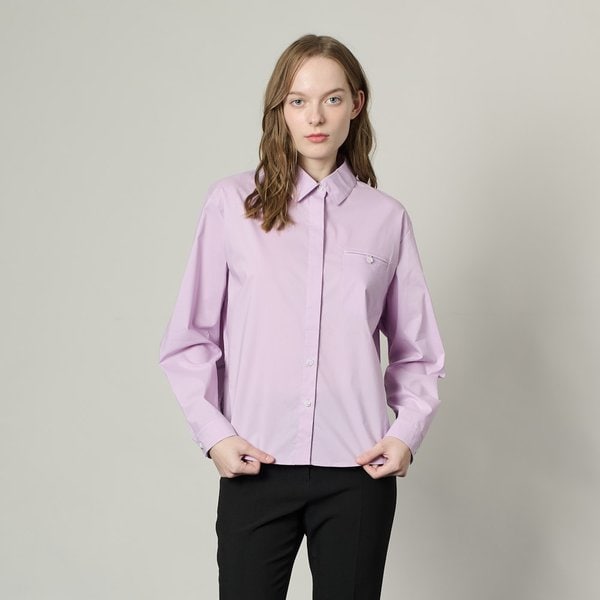 [여주점] 올앤선드리 포켓장식 셔츠형 블라우스 A5S1B401