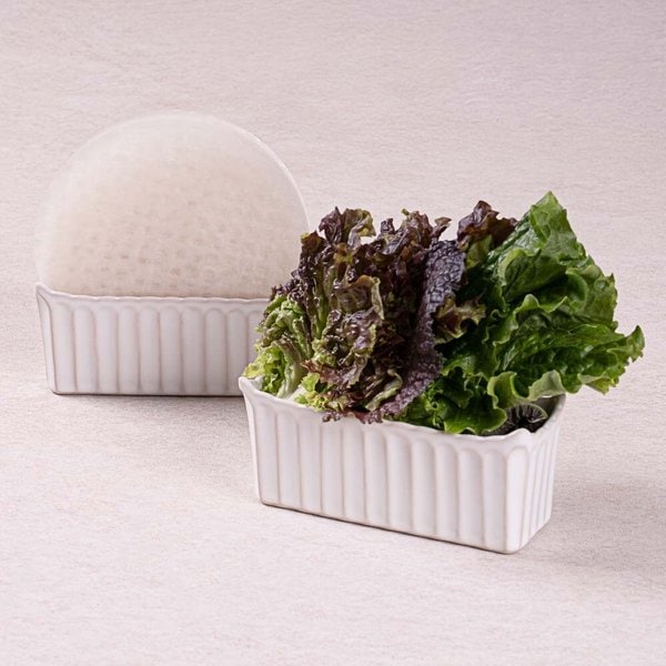 온도아리아 김그릇 대형 2개 핸드메이드 도자기 쌈그릇 감태 다용도