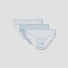 JAJU 여 코튼 체크 힙허거 팬티 3매 J41N901219052