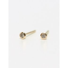 14K gold cognac diamond earring