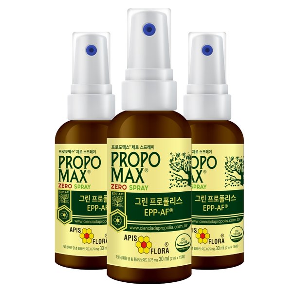 아피스플로라 프로포맥스 제로 스프레이 그린 프로폴리스 30ml, 3개