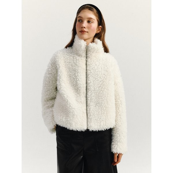 뽀글이 하이넥 집업(MAFDJP01NWH)