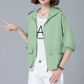 여성 바스락 바람막이 점퍼 자켓 봄 간절기 아노락 사파리 후드집업 등산 골프 방수 점퍼