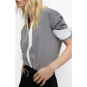 4623620 MANGO Stripe Contrast Button-Up Shirt