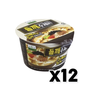 칠갑농산 들깨수제비 고소담백쫄깃 즉석컵용기 188.5g x 12개