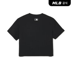 [코리아공식] 여성 베이직 스몰로고 크롭 반팔 티셔츠 NY (Black)