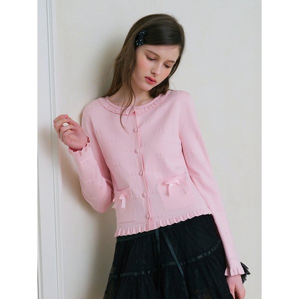 Cest_Bow pocket knit cardigan