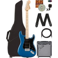 미국 펜더 일렉기타 Fender Squier Affinity Stratocaster Lake Placid Blue 번들 with 프론트ma