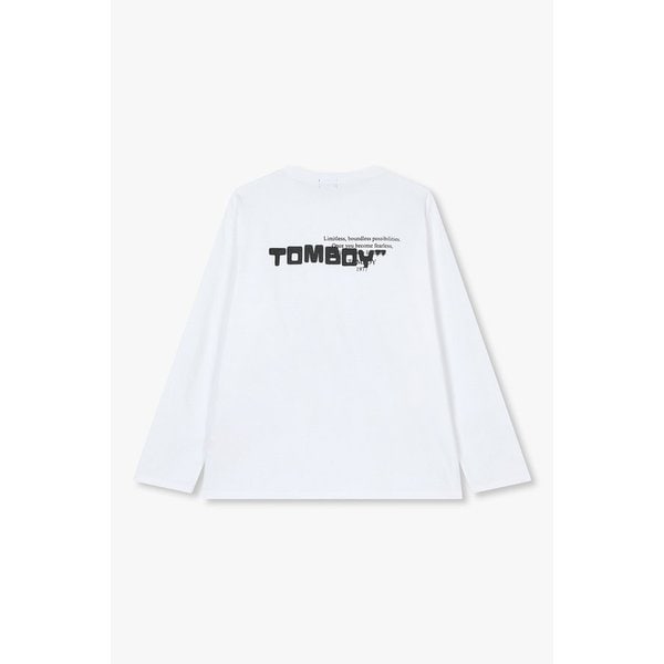 [MEN] 백 페이드 프린트 롱슬리브 티셔츠 91M6122122001