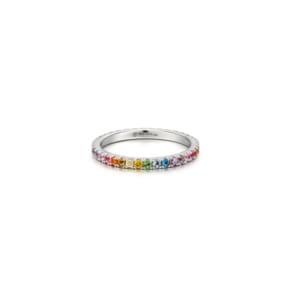 [Silver925] Rainbow Basic Simple Ring_CR0495