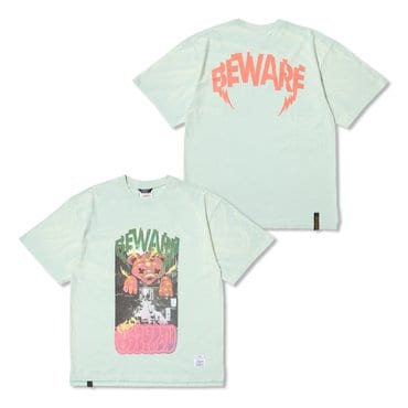 스티그마 Babylon Vintage-Like Washed Oversized Short Sleeves T-Shirts Mint