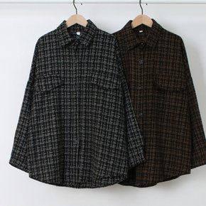 라리아노 도톰 체크 남방_F2384