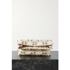 Phoebe A Checked Cashmere Clutch 화이트