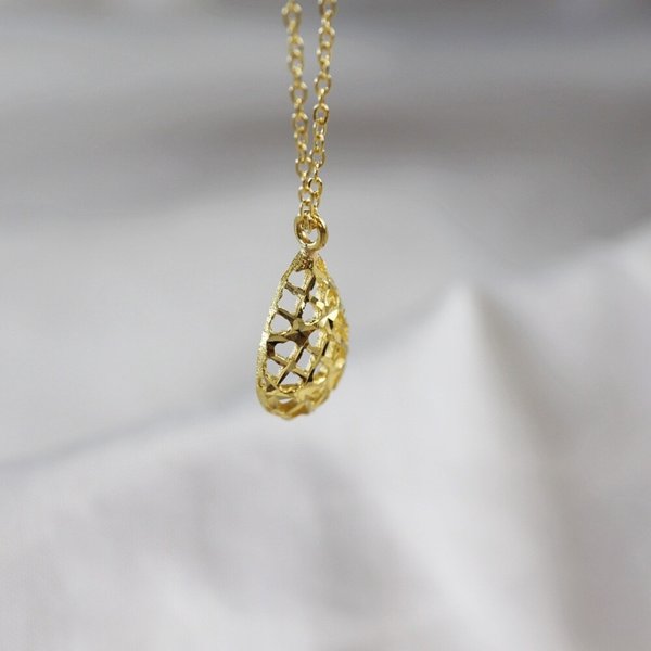 [가앤] 24k순금 물방울 망사 목걸이 3.75g