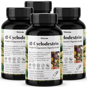4개 알파CD 어스빌 알파시디 500mg 2개월분 알파시클로덱스트린 60베지캡슐
