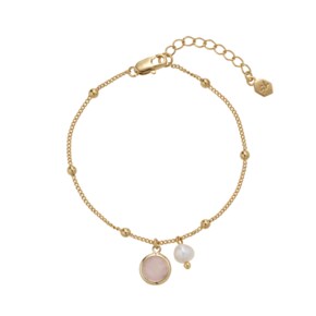 벨 펄 팔찌-로즈쿼츠 / Belle Pearl Bracelet - Rose Quartz