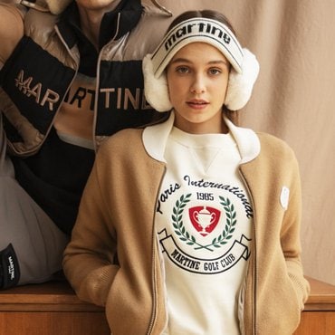 MARTINE GOLF [정상가 89000원]여성 리본포인트 방한 퍼귀마개 화이트 (QACA40131)