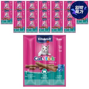 [유통기한 임박 24년 8월] 비타크래프트 캣스틱 연어+오메가3 3P 18g x 20개