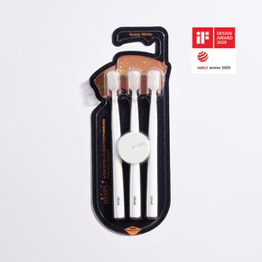 [무케] 유키위_마그네틱 항균 칫솔 3pcs (노블화이트 / 패드포함) 자석칫솔 초 미세모