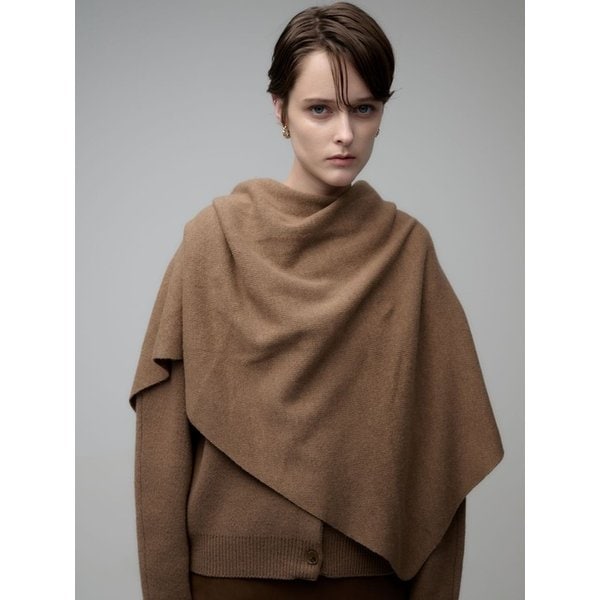 WOOL DRAPED CAPE- BEIGE