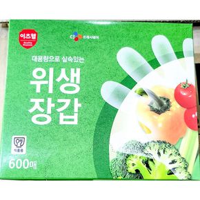 위생장갑 이츠웰 실속 600매입/일회용/1회용/비닐/장갑/요리용/무침/주방/부엌/키친/식당/업소용/주방용
