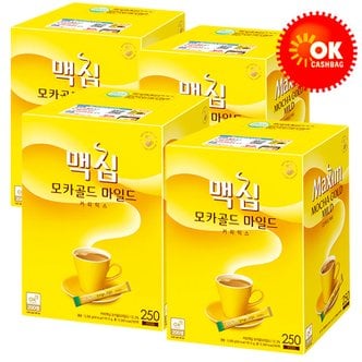 동서식품 [맥심] 모카골드 마일드 커피믹스 250Tx4 (1박스)총1000T  /선물용