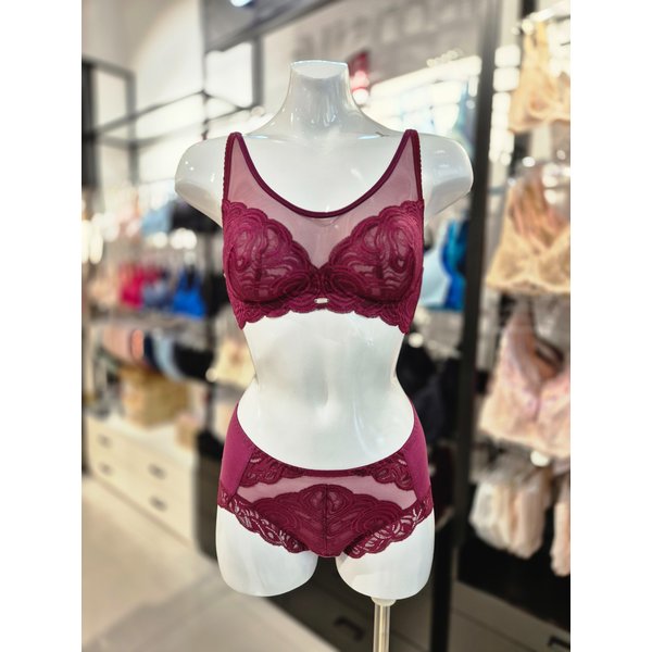 [시흥점] S 와코루) 데일리 노와이어 풀메이크업 홑겹 브래지어/팬티세트 WBRX205+WPTX205A-MR