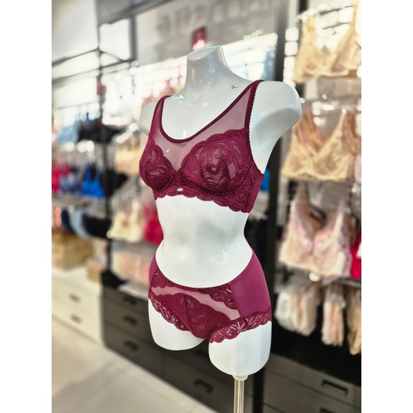 [시흥점] S 와코루) 데일리 노와이어 풀메이크업 홑겹 브래지어/팬티세트 WBRX205+WPTX205A-MR