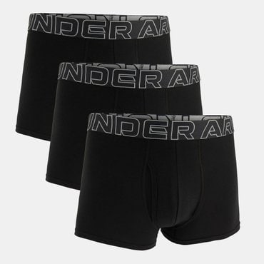언더아머 (1387427) 언더아머 남성 UA 퍼포먼스 면혼방 3인치 Boxerjock®  드로즈 3장-1팩