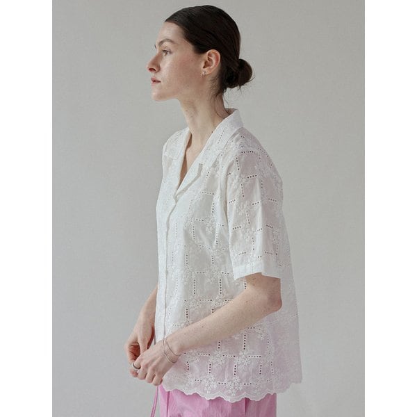 모아 레이스 셔츠_ivory