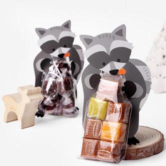 제이큐 동물 모양 사탕 과자 쿠키 어린이집 유치원 생일 답례품 선물 포장 카드 10P M11385 X ( 5매입 )