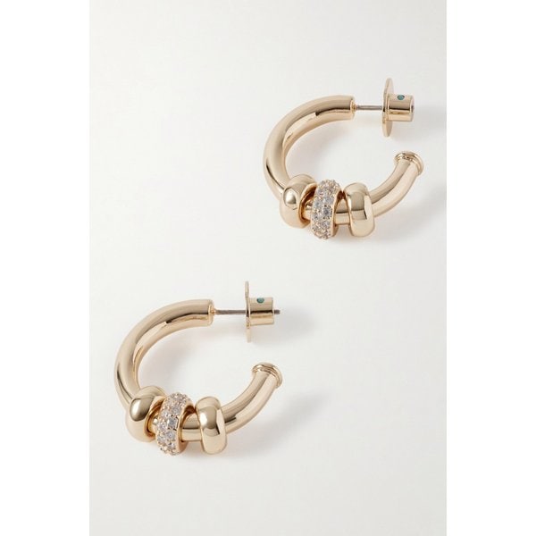 록산느 애슐린 더 슬라이더 골드톤 크리스탈 후프 귀걸이 46376663162907543