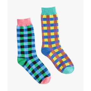 COLORED CHECK SOCKS