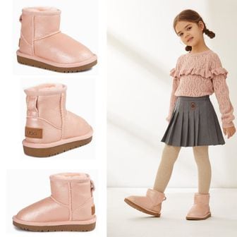 UGG 어그 호주 오즈웨어 키즈 클래식 미니 메칼릭 양털 부츠 OB092M 112834784