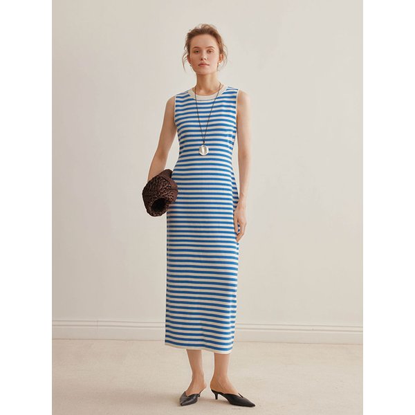 YY_Striped slim vest dress_2color